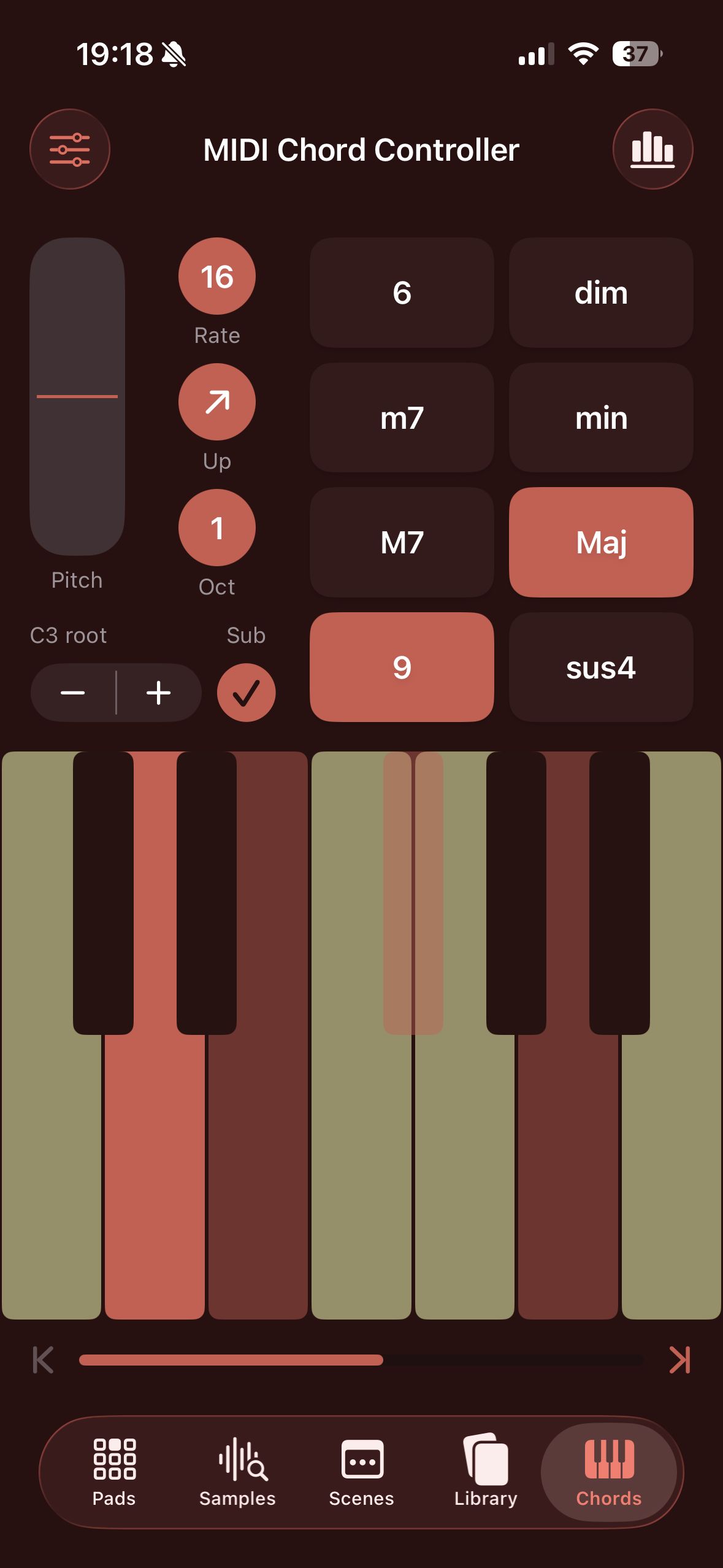 Chords in Best Friend in the EP-1320 theme