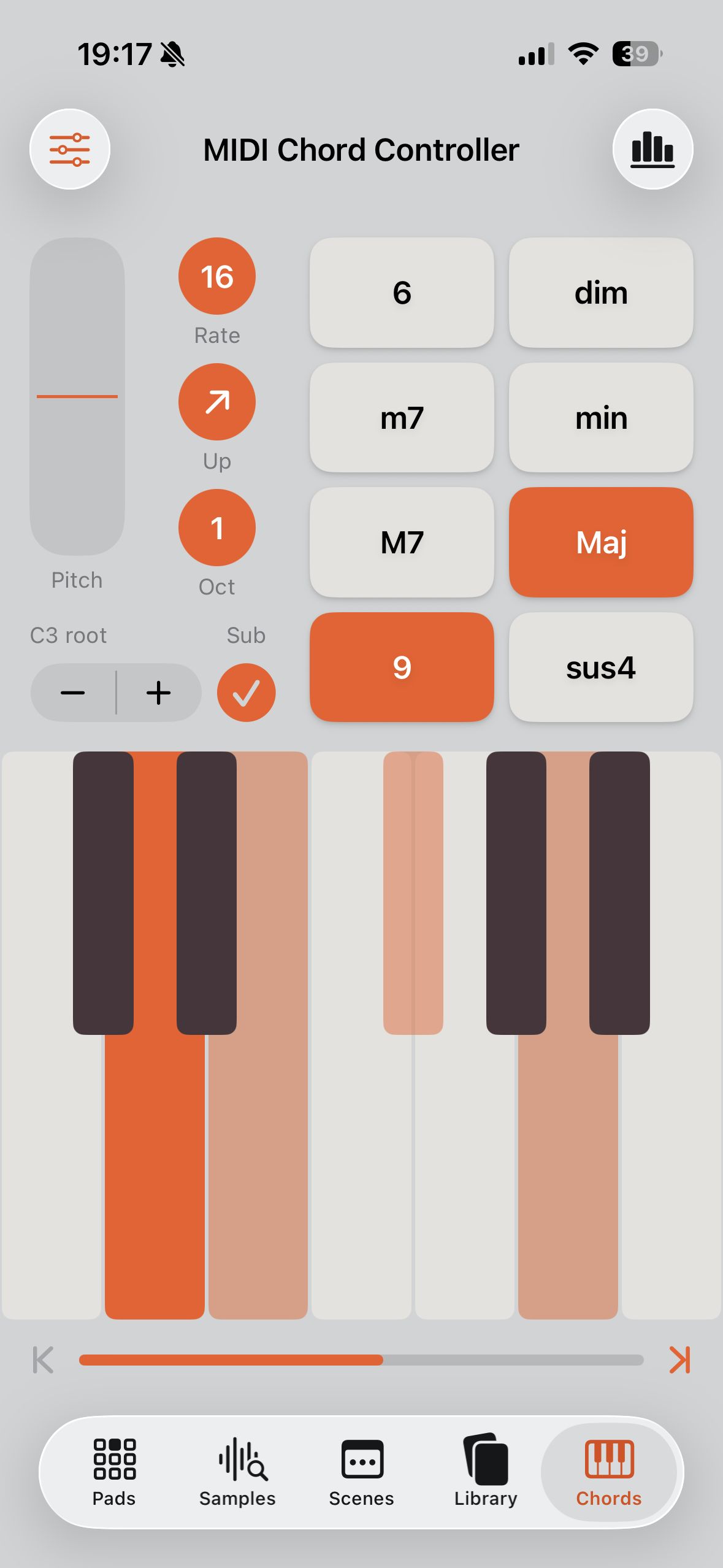 Chords in Best Friend in the EP-133 theme