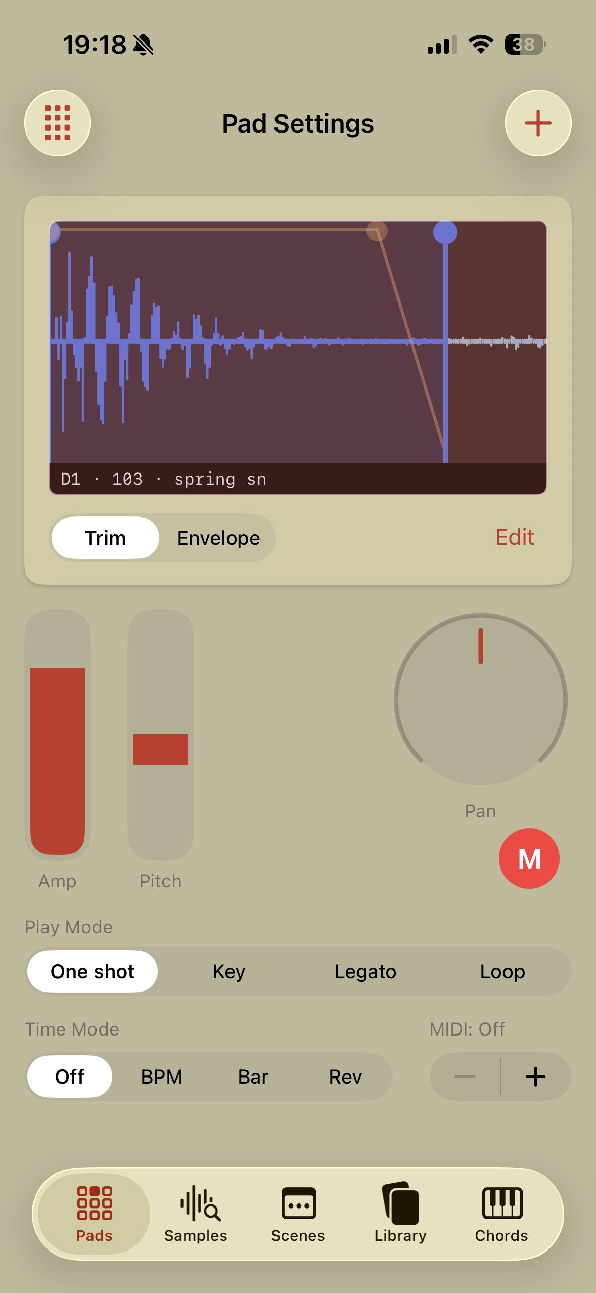 Best Friend showing the EP-1320 Medieval pad settings in the EP-1320 theme